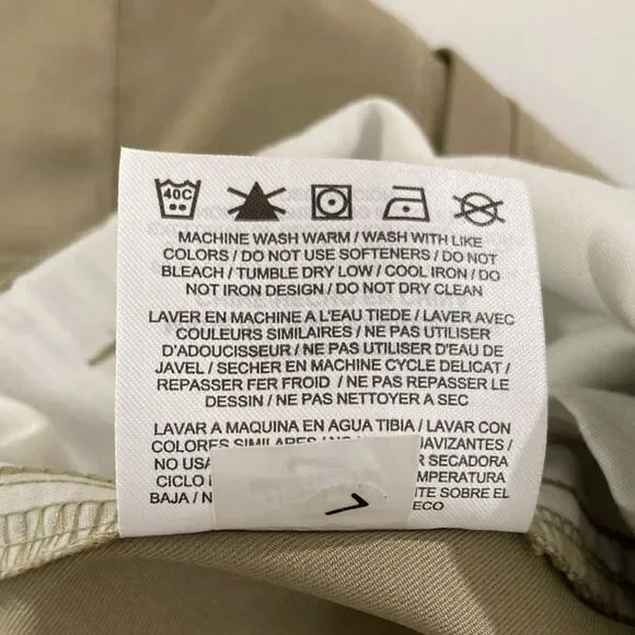 Nike Dri Fit Golf Pants Mens 34x34 Tan Lightweight Flat Front Casual - Picture 10 of 14